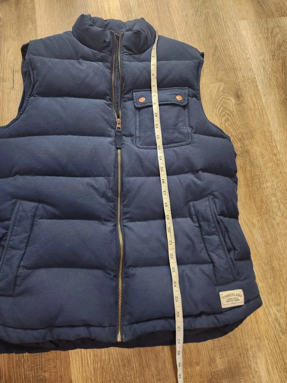 Timberland Down puffer vest mens large full zip